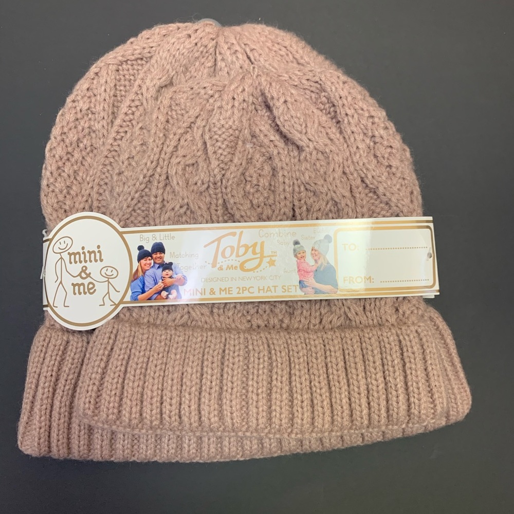 TOBY & ME,MINI & ME 2PC HAT BEANIE SET